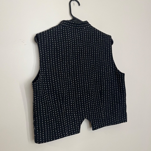 Vintage hand stitched cotton vest M - Picture 5 of 6